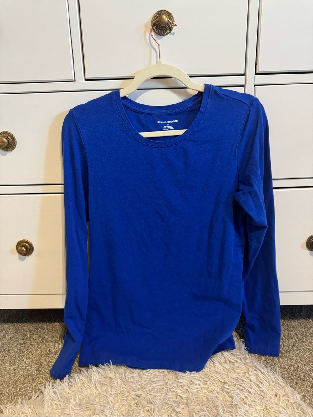 Amazon Essentials Royal Blue Long-Sleeve Crewneck Tee